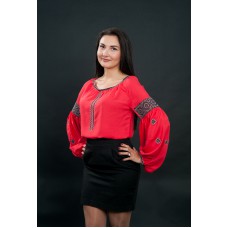 Embroidered blouse "Red Temptation"